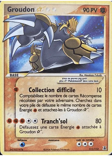 Groudon ☆ — EX Espèces Delta