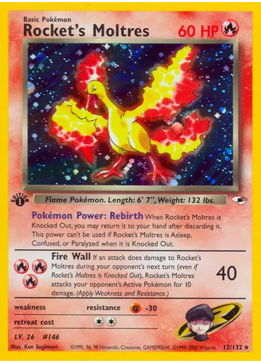 Rocket's Moltres (1st Edition Holofoil)