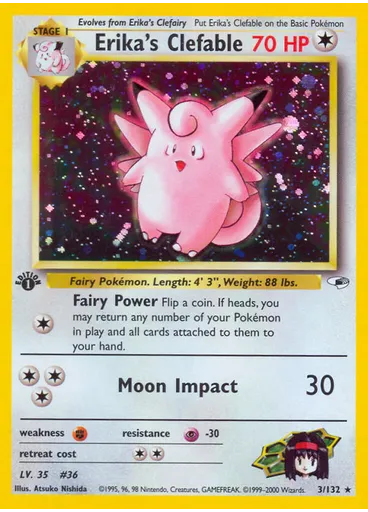 Erika's Clefable (1st Edition Holofoil)