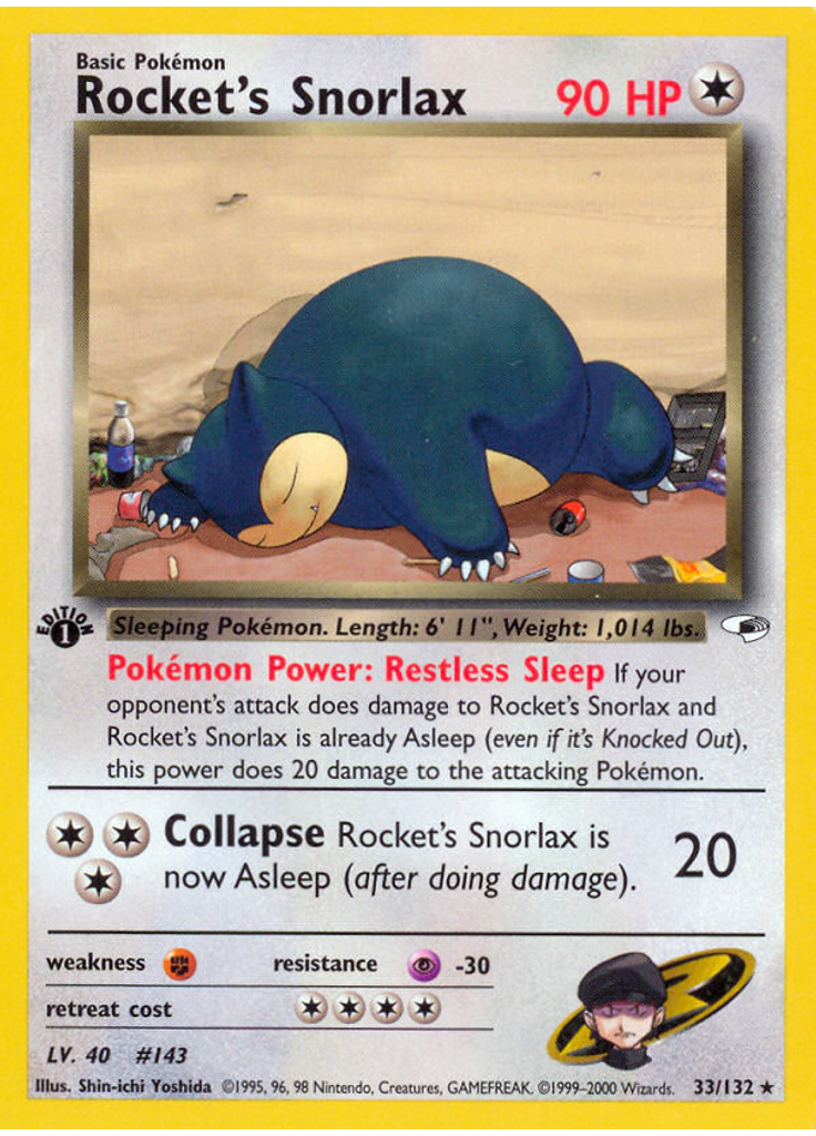 Rocket's Snorlax (1st Edition)