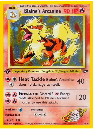 Blaine's Arcanine (1st Edition Holofoil)