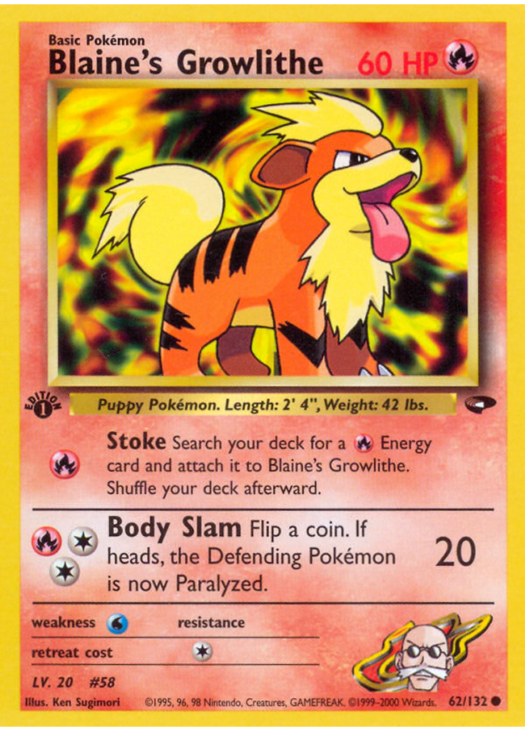 Blaine's Growlithe (1st Edition)