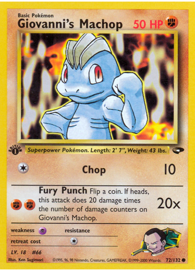 Giovanni's Machop (1st Edition)
