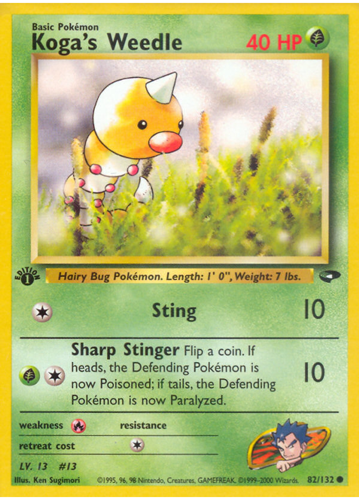 Koga's Weedle (1st Edition)