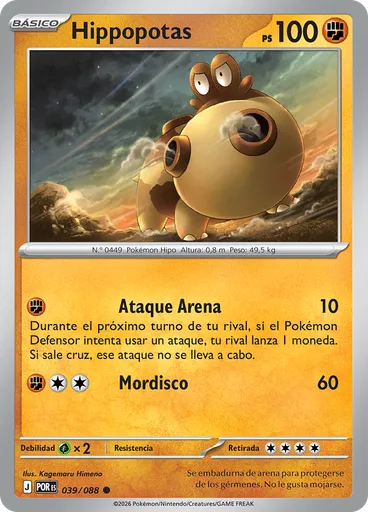Hippopotas (Reverse Holo)