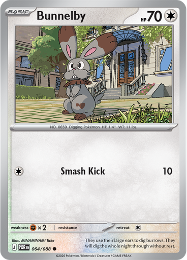 Bunnelby (Reverse Holo)