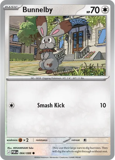 Bunnelby (Reverse Holo)