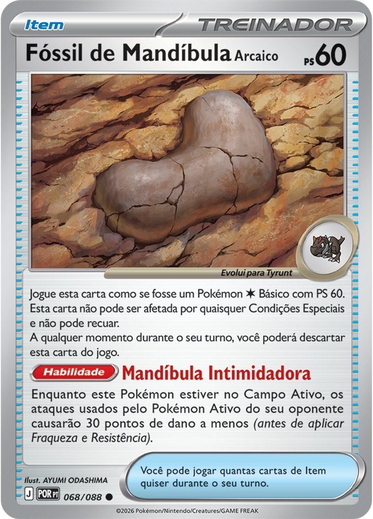 Fóssil de Mandíbula Arcaico (Reverse Holo)