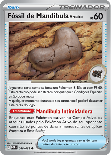 Fóssil de Mandíbula Arcaico (Reverse Holo)