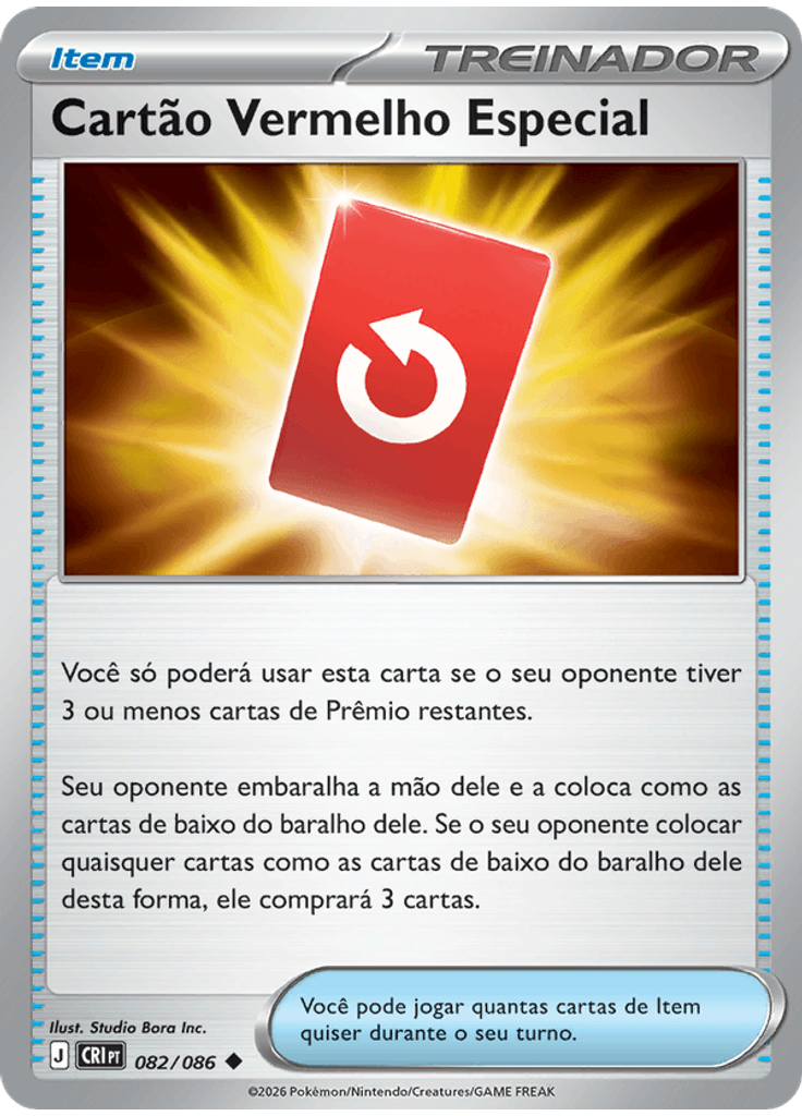 Cartão Vermelho Especial (Reverse Holo)