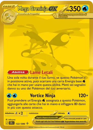 Mega Greninja-ex — Caos Nascente