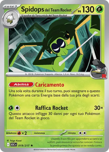 Spidops del Team Rocket (Reverse Holo)