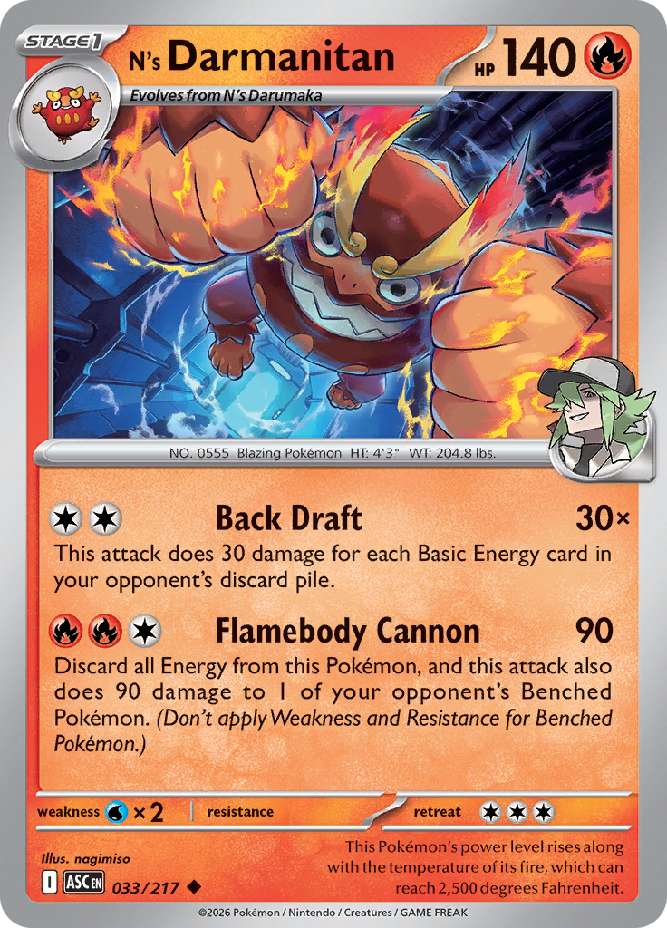 N's Darmanitan (Reverse Holo)