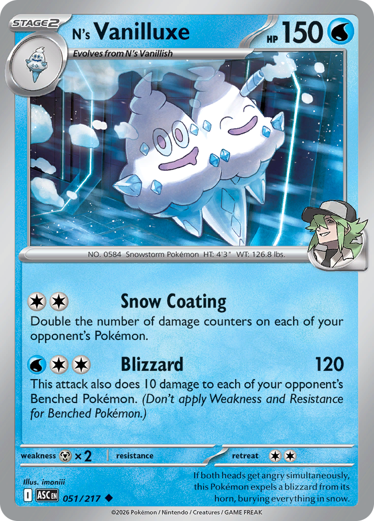 N's Vanilluxe (Reverse Holo)
