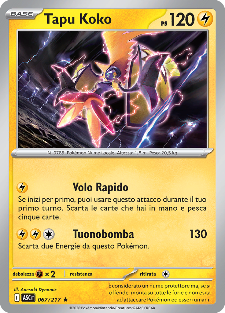 Tapu Koko (Reverse Holo)