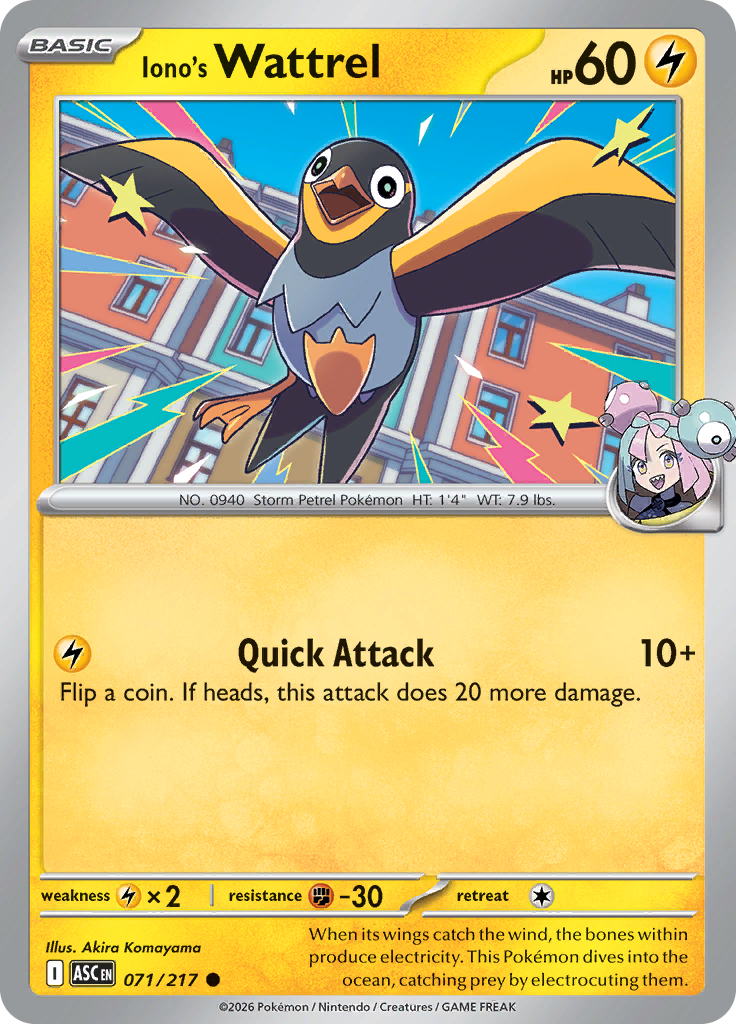 Iono's Wattrel (Reverse Holo)