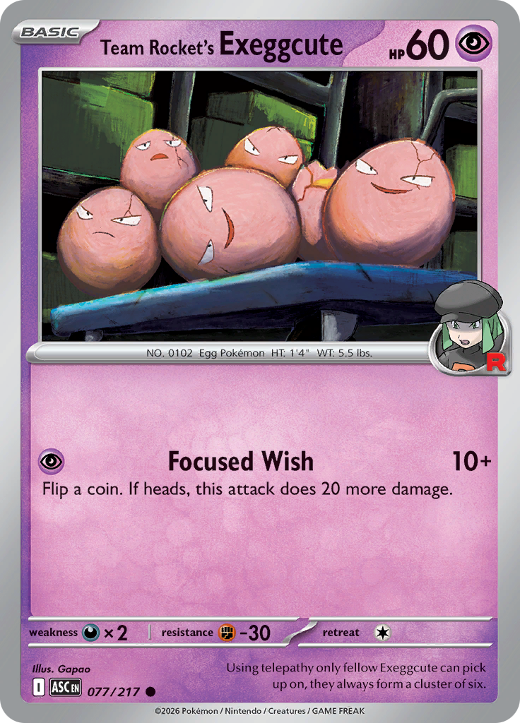 Team Rocket's Exeggcute (Reverse Holo)