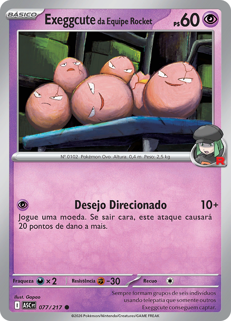 Exeggcute da Equipe Rocket (Reverse Holo)
