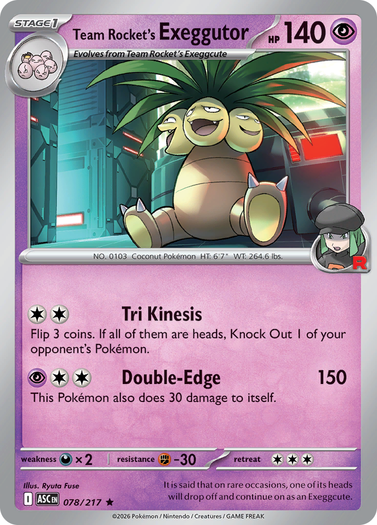 Team Rocket's Exeggutor (Reverse Holo)