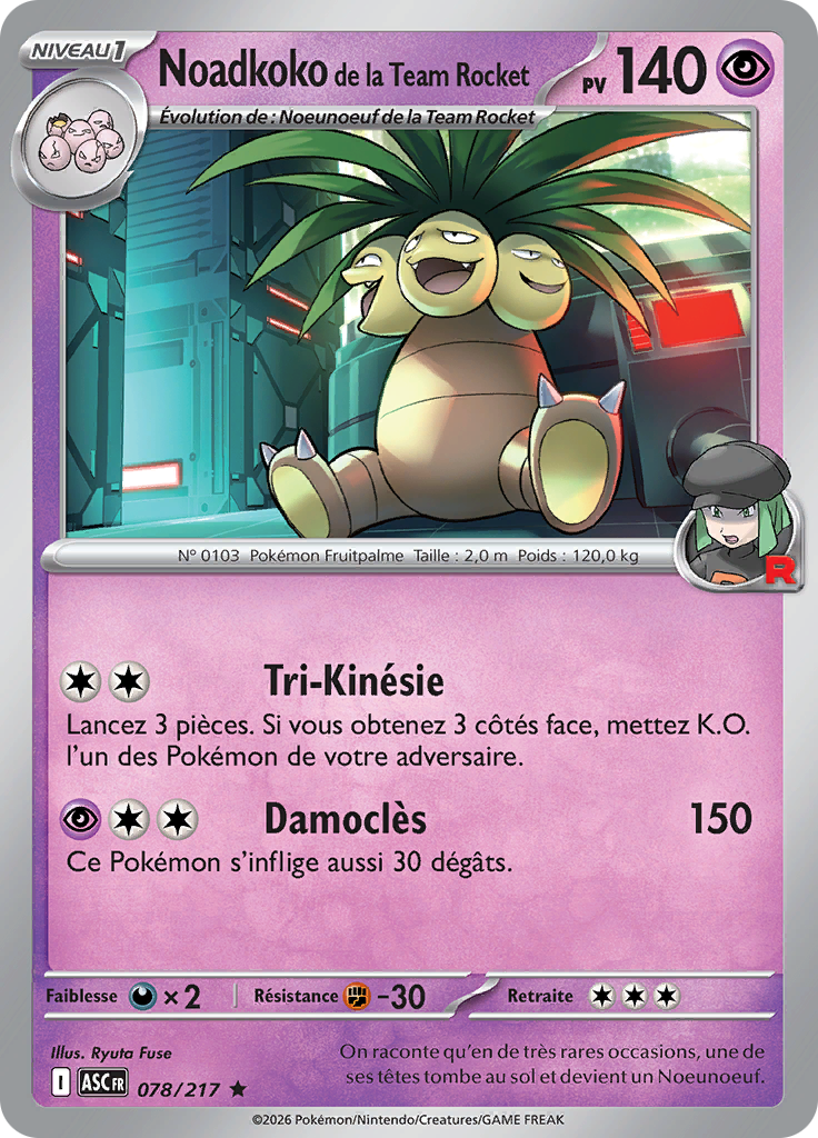 Noadkoko de la Team Rocket (Reverse Holo)