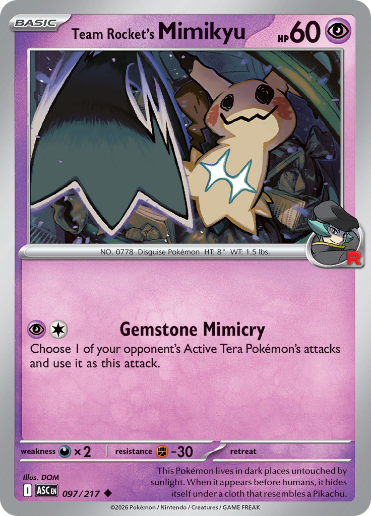 Team Rocket's Mimikyu (Reverse Holo)