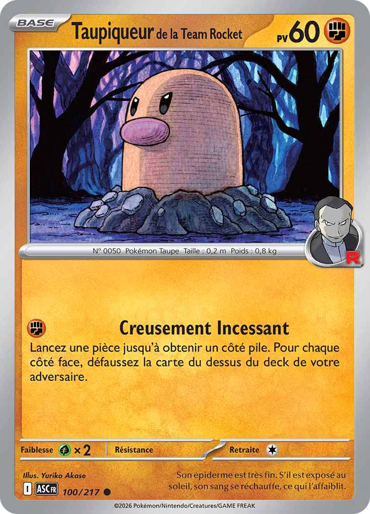Taupiqueur de la Team Rocket (Reverse Holo)
