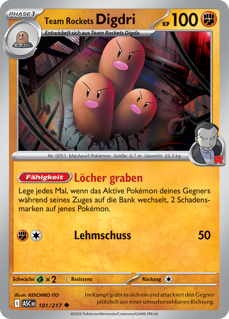 Team Rockets Digdri (Reverse Holo)