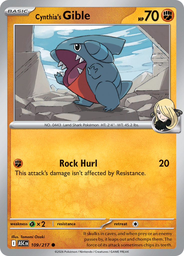 Cynthia's Gible (Reverse Holo)