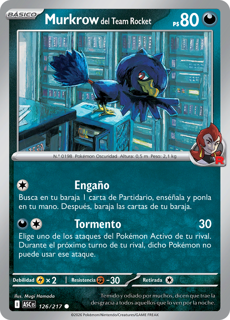Murkrow del Team Rocket (Reverse Holo)
