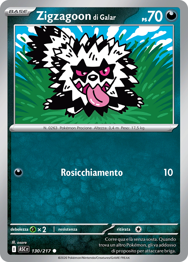 Zigzagoon di Galar (Reverse Holo)