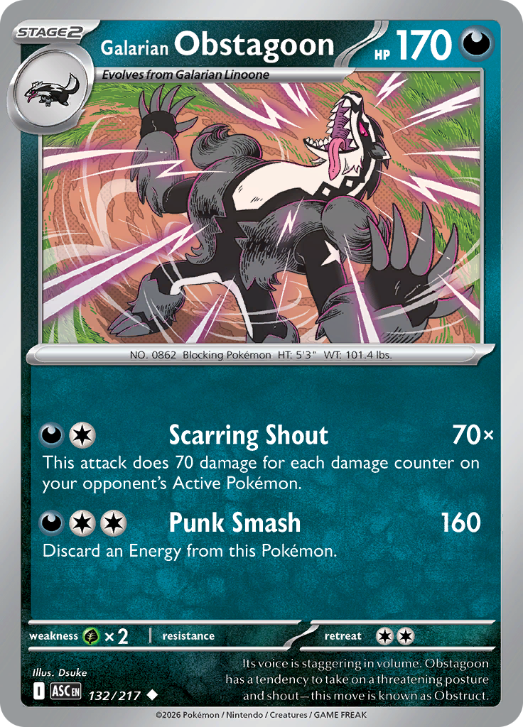 Galarian Obstagoon (Reverse Holo)
