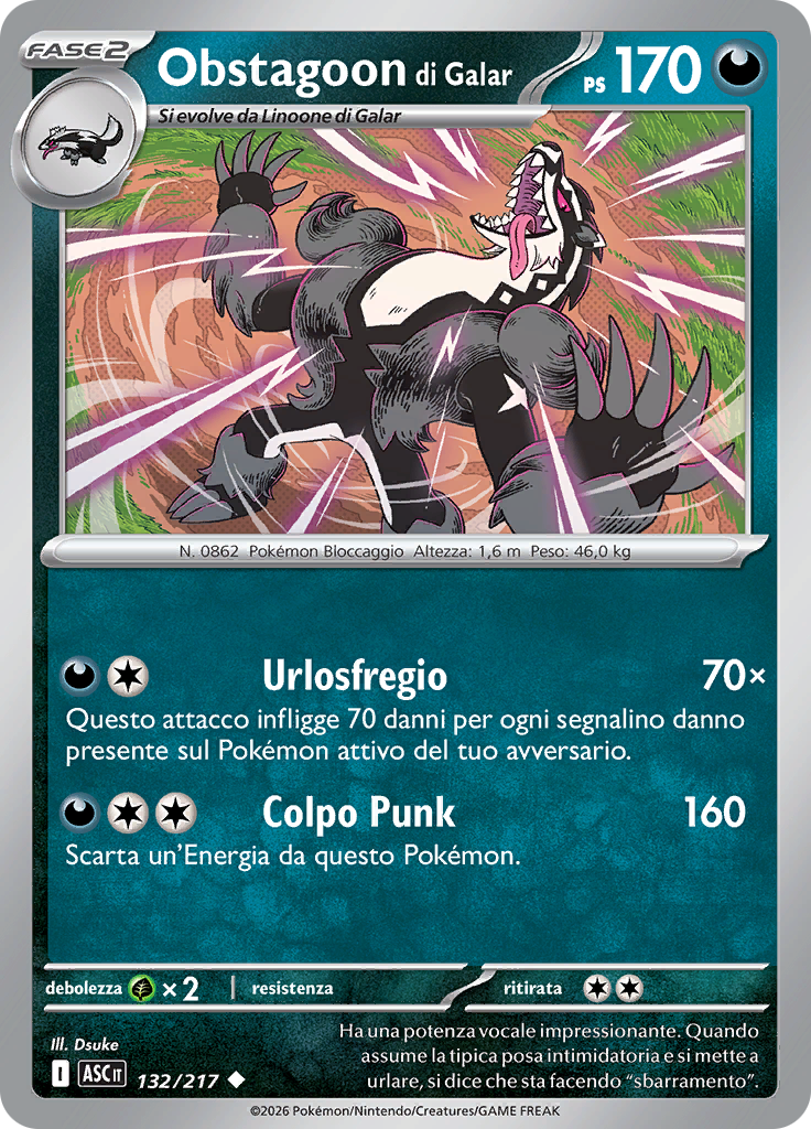 Obstagoon di Galar (Reverse Holo)