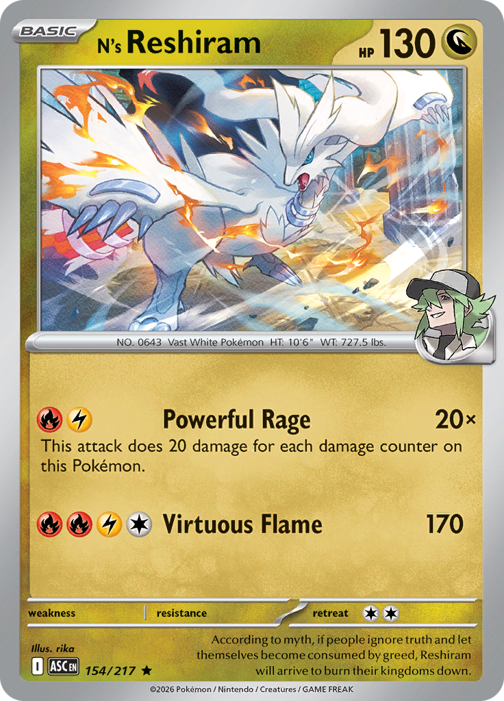 N's Reshiram (Reverse Holo)