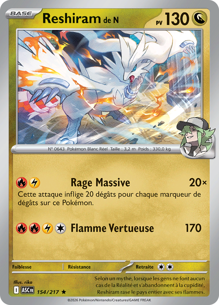 Reshiram de N (Reverse Holo)