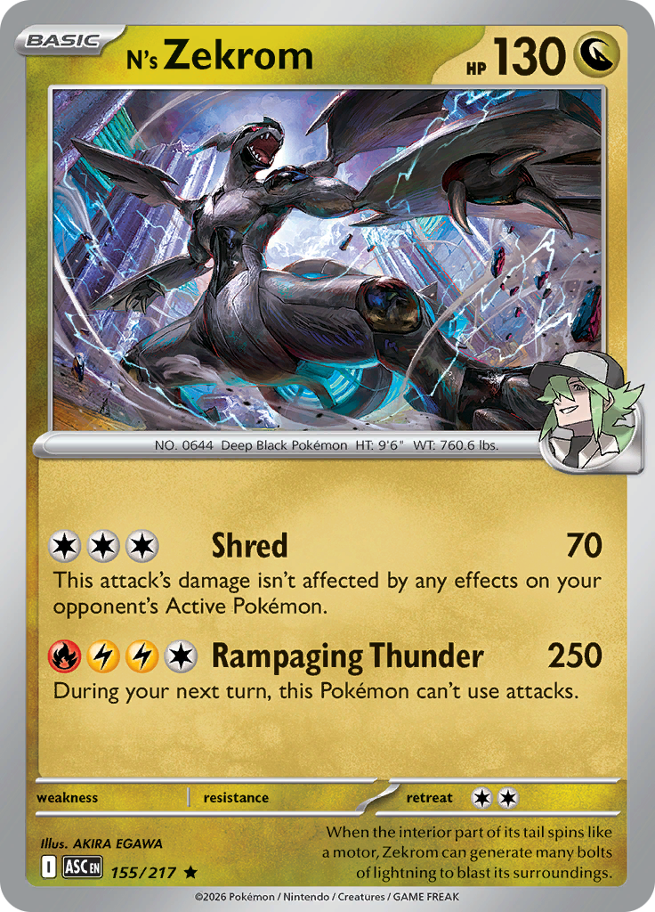 N's Zekrom (Reverse Holo)