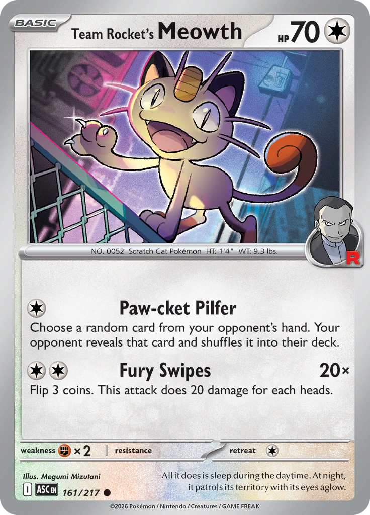 Team Rocket's Meowth (Reverse Holo)