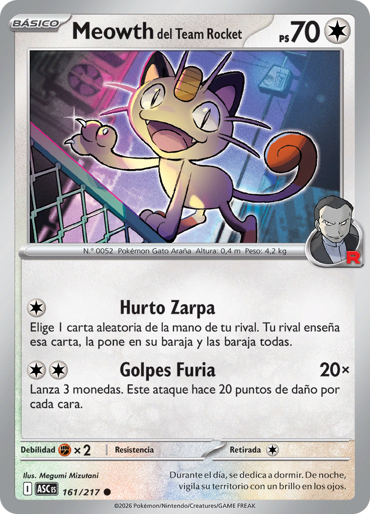 Meowth del Team Rocket (Reverse Holo)