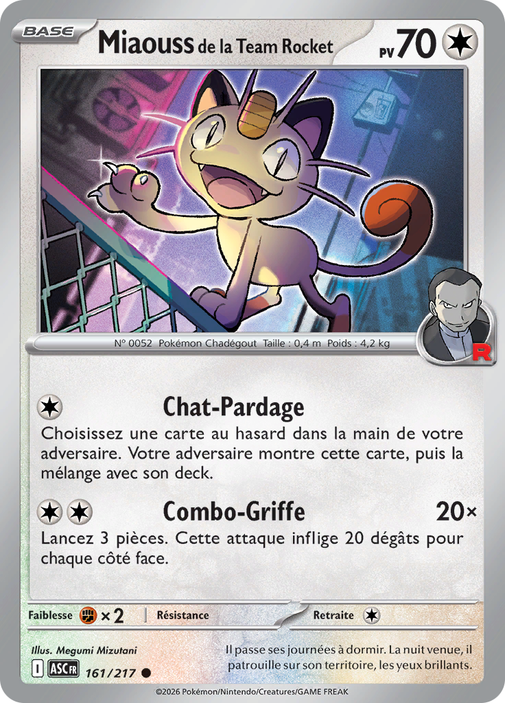 Miaouss de la Team Rocket (Reverse Holo)