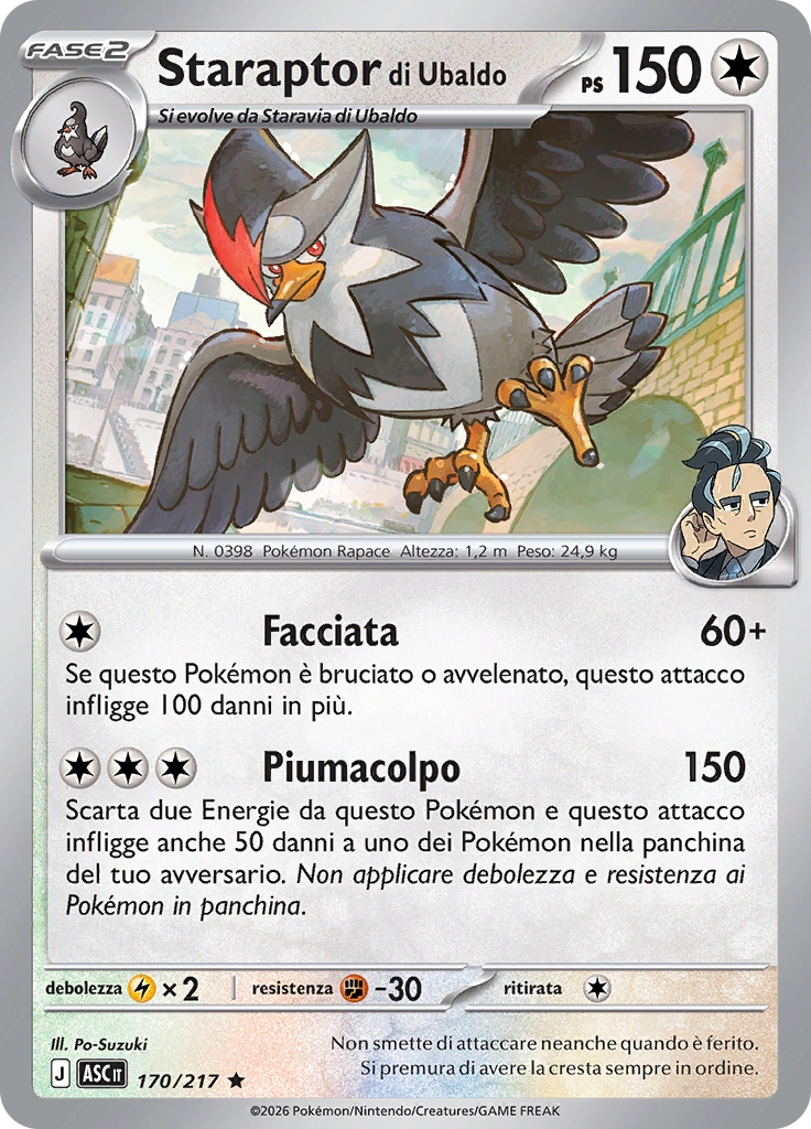 Staraptor di Ubaldo (Reverse Holo)