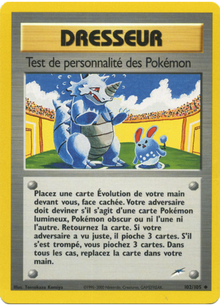 Test de personnalité des Pokémon (1st Edition)