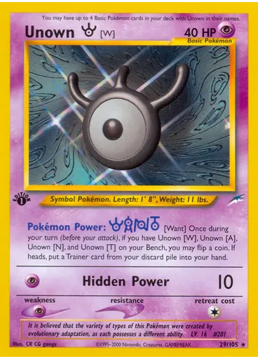 Unown [W] (1st Edition)