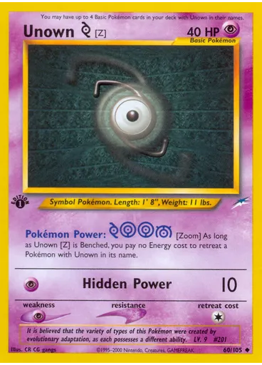 Unown [Z] (1st Edition)