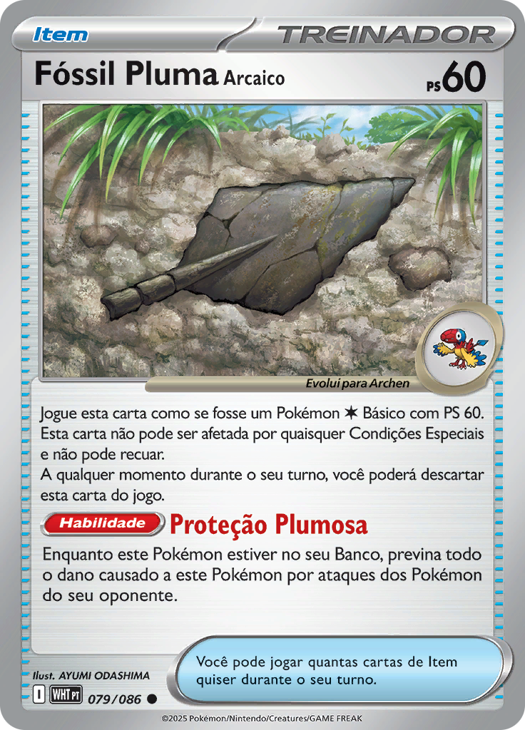 Fóssil Pluma Arcaico (Reverse Holo)