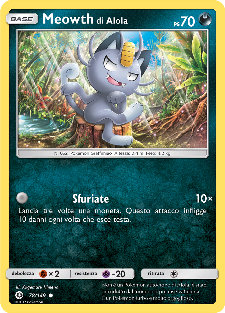 Meowth di Alola (Reverse Holo)