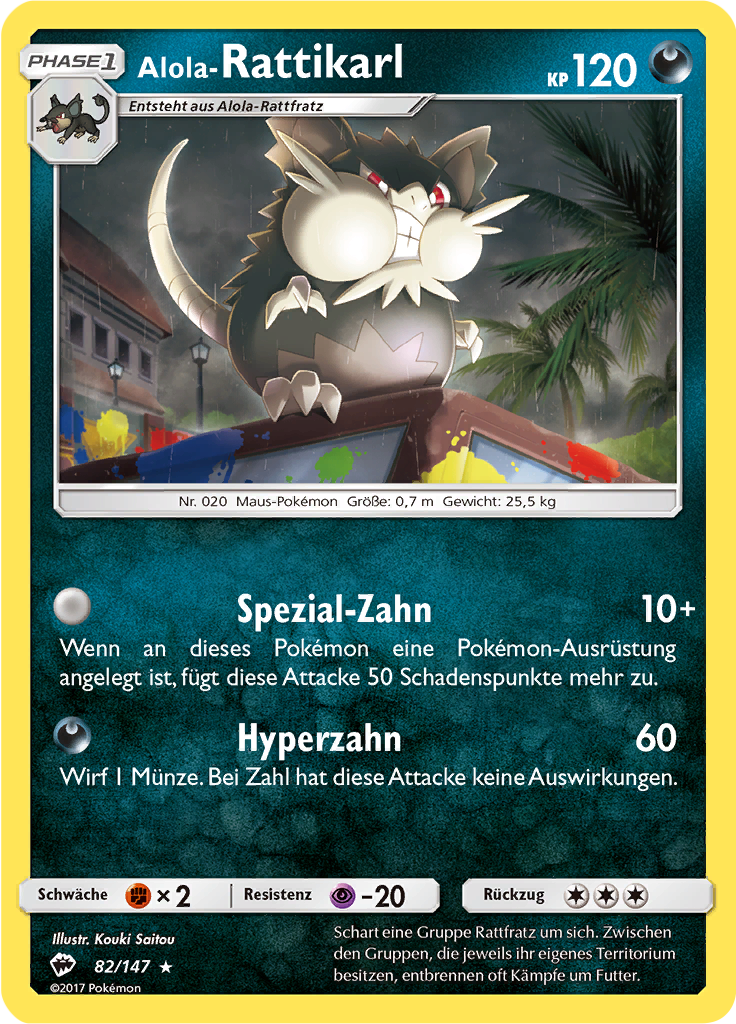 Alola-Rattikarl (Reverse Holo)