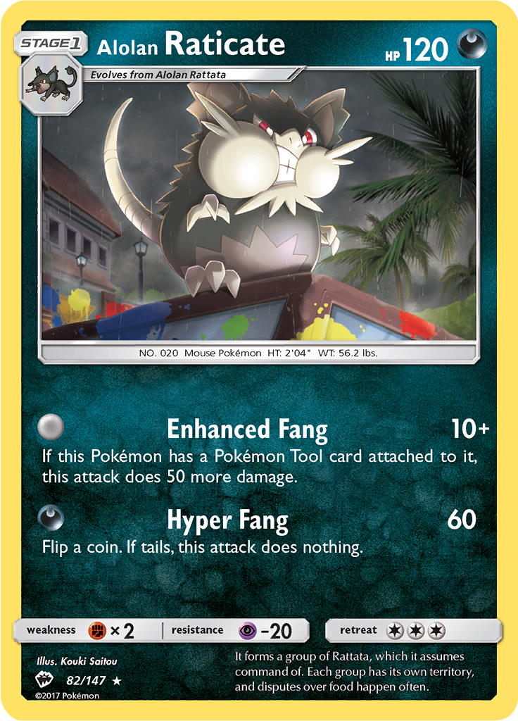Alolan Raticate (Reverse Holo)
