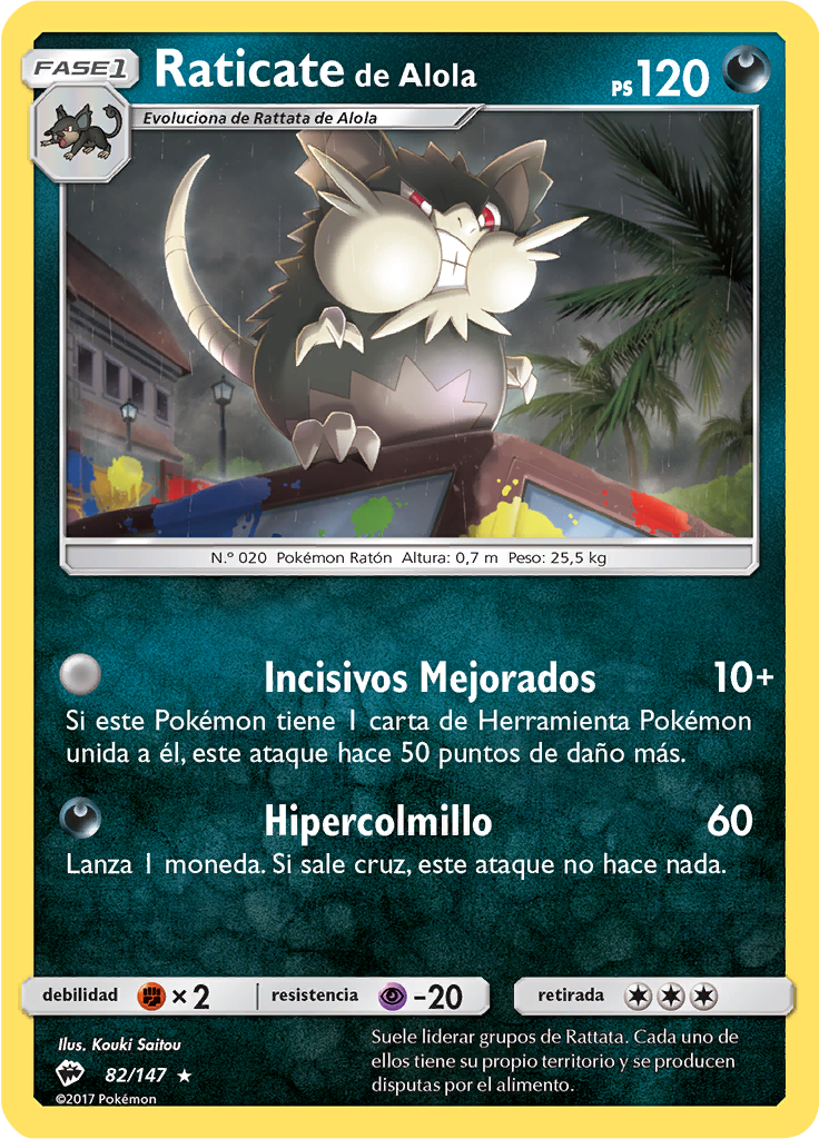 Raticate de Alola (Reverse Holo)