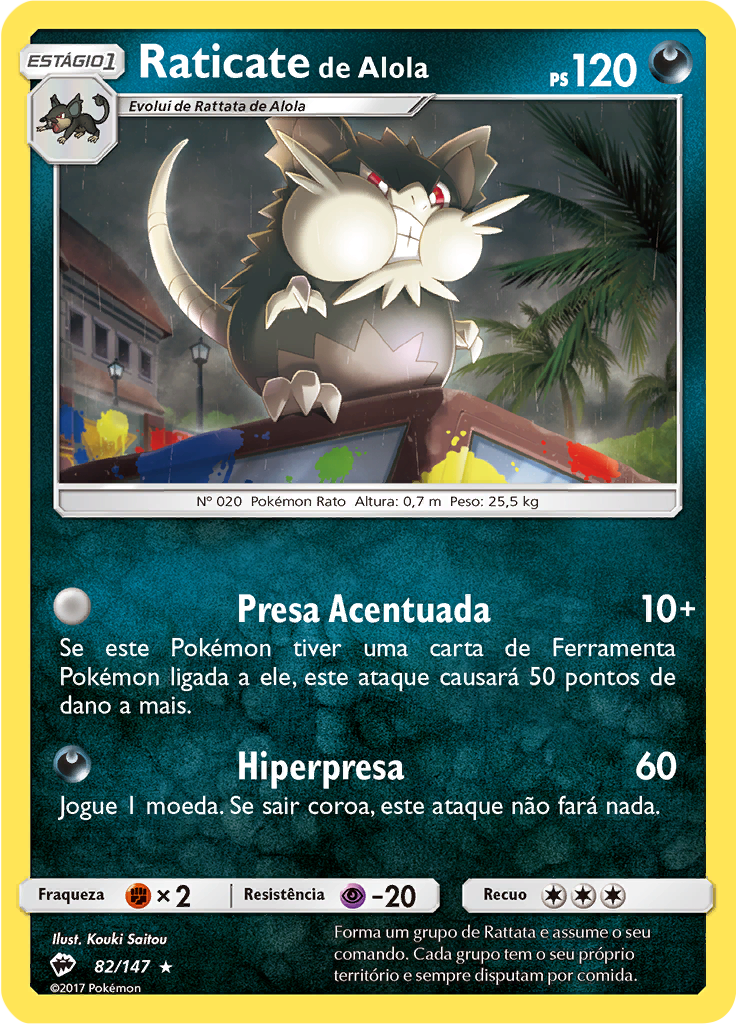 Raticate de Alola (Reverse Holo)