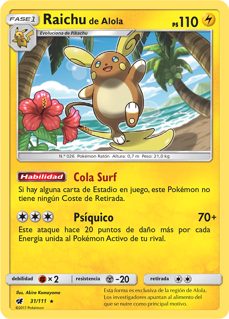 Raichu de Alola (Reverse Holo)