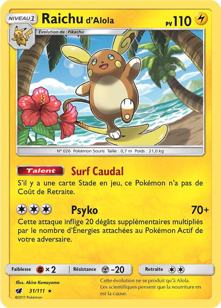 Raichu d’Alola (Reverse Holo)